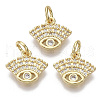 Brass Micro Pave Cubic Zirconia Charms ZIRC-S067-004-NF-2