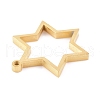 Ion Plating(IP) 304 Stainless Steel Open Back Bezel Pendants STAS-K208-12G-2