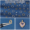 BENECREAT 120Pcs 8 Styles Brass Split Rings KK-BC0012-98-4