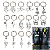 16Pcs 8 Style Gothic Style Alloy Shoe Charms HJEW-AB00630-1