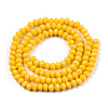 Opaque Solid Color Glass Beads Strands EGLA-A034-P6mm-D29-3