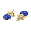 Real 18K Gold Plated Brass Micro Pave Clear Cubic Zirconia Pendants KK-E068-VB218-1-2