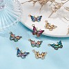 10Pcs 5 Colors Light Gold Alloy Enamel Pendants ENAM-YW0002-78-5