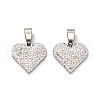 201 Stainless Steel Clay Pendants STAS-R166-02B-P-1
