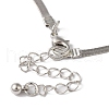 Bowknot Alloy Snake Chain Anklets AJEW-G059-04P-4
