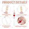 Wood & Wool Felt Balls Car Vent Oil Diffusers HJEW-DR00031-3