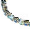 Electroplate Transparent Glass Beads Strands EGLA-L044-A-FR02-2