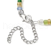 3Pcs 3 Color Natural Quartz Crystal & Glass Seed Beaded Necklaces Set NJEW-JN04344-5