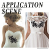 Flower Pattern Polyester Embroidered Lace Appliques DIY-WH0304-593A-5