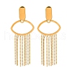 304 Stainless Steel Tassel Stud Earrings EJEW-Z098-04G-4