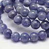 Round Natural Tanzanite Stretch Bracelets BJEW-M159-12-2