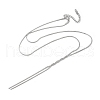 304 Stainless Steel Flat Snake Chain Y Necklaces for Women NJEW-R011-03P-3