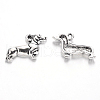 Tibetan Style Alloy Sausage Dog/Dachshund Pendants TIBEP-2547-AS-FF-1