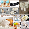  6Pcs 3 Colors Polyester Plush Pompom Ball Brooch JEWB-NB0001-24A-6