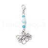 Ocean Theme Alloy Charm & Glass Beads Pendant Decorations HJEW-JM03156-02-2