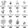 SUPERFINDINGS 144Pcs 12 Style Tibetan Style Alloy Pendants TIBEP-FH0001-09-5