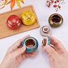 CHGCRAFT 4Pcs 4 Colors Handmade Porcelain Storage Containers CON-CA0001-007-3