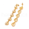 Teardrop Brass Dangle Stud Earrings for Women EJEW-G391-22G-3