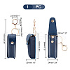 Portable Imitation Leather Chapstick Keychain Holder KEYC-WH0029-56A-2