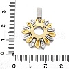 Brass Micro Pave Cubic Zirconia Pendants KK-V009-20G-3