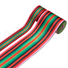 2Rolls 2 Styles Stripe Pattern Printed Polyester Grosgrain Ribbon OCOR-TA0001-37J-1