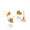 304 Stainless Steel Ear Stud Components X-STAS-G187-06G-1