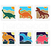 6Pcs 6 Styles MexicanTheme PET Hollow Out Drawing Painting Stencils DIY-WH0394-0070-1
