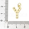 Brass Micro Pave Cubic Zirconia Pendants KK-V014-01G-25-3