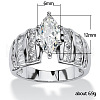 Brass Cubic Zirconia Finger Rings for Wmomen FS-WG2886B-01-5