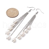 Natural Pearl Beads Dangle Earrings EJEW-JE05413-02-2
