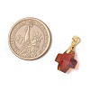 8Pcs 4 Colors Glass Charms PALLOY-JF03997-3