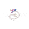 Synthetic Turquoise Cuff Rings RJEW-JR00903-5