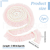 4 Yards Polyester Pleated Lace Trim OCOR-WH0085-42B-2