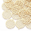 Brass Filigree Pendants X-KK-G378-10G-1