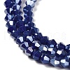 Opaque Solid Color Electroplate Glass Beads Strands GLAA-F029-P4mm-A10-3