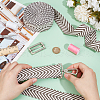 5 Yards Polycotton Jacquard Arrow Ribbon OCOR-WH0078-173B-3