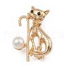 Alloy Rhinestone Brooch Pin JEWB-Q030-43G-1