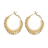 Brass Hoop Earrings EJEW-R025-31G-4