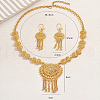 Elegant Fashion Hollow Round & Heart Brass Necklace & Earrings Sets FN9887-4