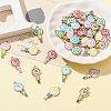 40Pcs 8 Styles Alloy Enamel Pendants ENAM-CJ0005-19-4
