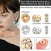 Beebeecraft 100Pcs 2 Colors Brass with Rhinestone Spacer Beads KK-BBC0015-99-2