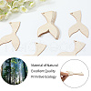 Ocean Styles Wood Fishtail Pendant Decorations HJEW-WH20016-04-6