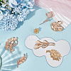 WADORN 7Pcs 7 Styles Alloy Crystal Rhinestone Brooches for Women JEWB-WR0001-11-4
