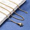 Brass Chain Necklaces X-MAK-L009-10G-4