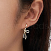 925 Sterling Silver Micro Pave Clear Cubic Zirconia Hoop Earrings STER-P065-08G-3