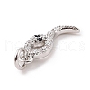 Brass Micro Pave Cubic Zirconia Charms KK-C012-09P-3