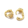 Brass Micro Pave Cubic Zirconia Hoop Earring EJEW-C088-01D-G-2