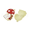 Golden Plated Alloy Enamel Pendants ENAM-Z017-09G-03-2