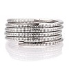 Iron Round Snake Chains Wrap Cuff Bangles BJEW-T022-02P-2