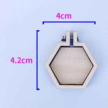 Mini Wooden Embroidery Hoops TOOL-PW0003-019A-05-1